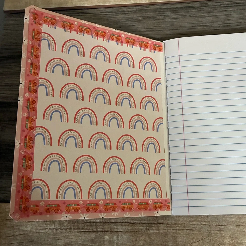4/$15 ❤️ Handmade Be Happy Floral Composition Notebook
